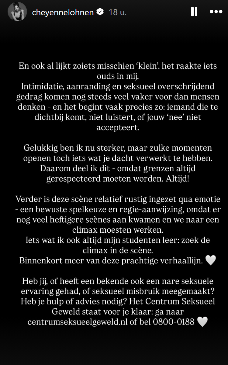 Cheyenne over het incident.